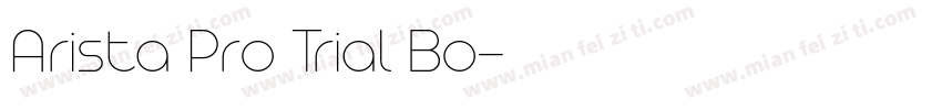 Arista Pro Trial Bo字体转换